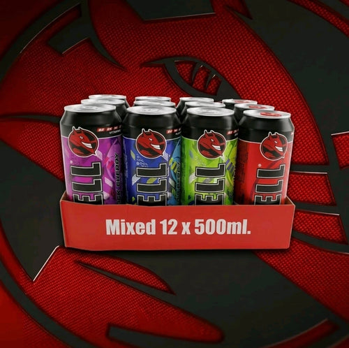 Hell Energy Drink - Exclusive Variety case - 500ml (Pack of 12)