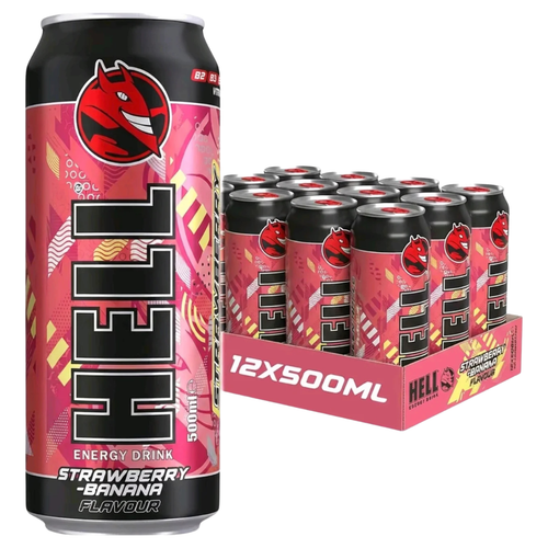 HELL Energy Drink Strawberry & Banana 500ml