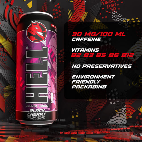 HELL Energy Drink  Black Cherry 500ml