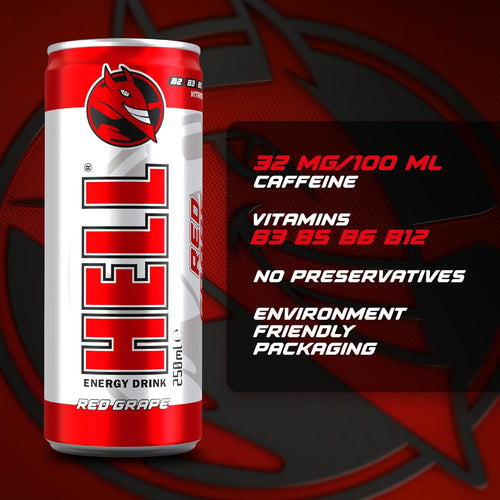 HELL Energy Drink Red Grape 250ml
