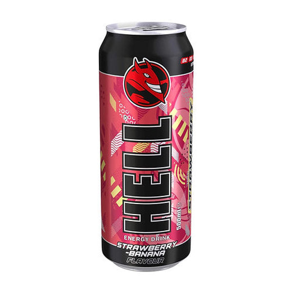 HELL Energy Drink Strawberry & Banana 500ml