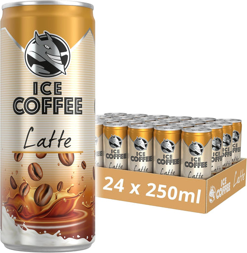 Ice Coffee Latte can with packaging of 24 cans